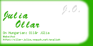 julia ollar business card